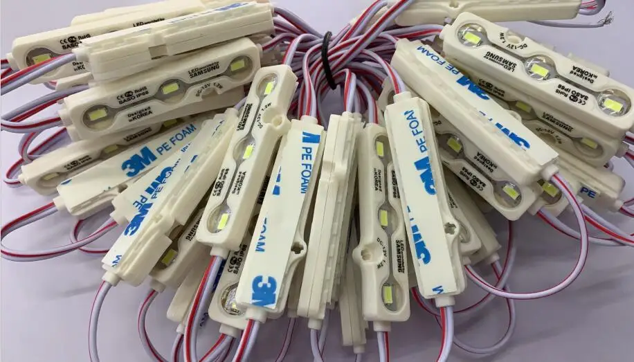 IP68 Водонепроницаемый samsung 5630 SMD 160 градусов Светодиодные модули DC12V 1,2 Вт 3 светодиода задние фонари светодиодные модули освещения