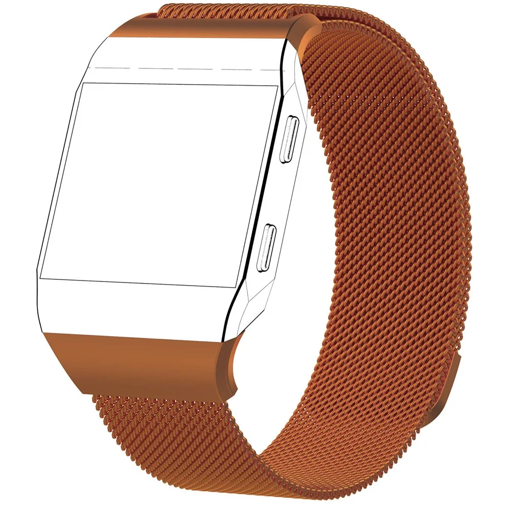 Магнитный Браслет для Fitbit ionic ремешок из искусственной кожи для ионной нержавеющей стали металлические сменные ремешки Миланский спортивный браслет