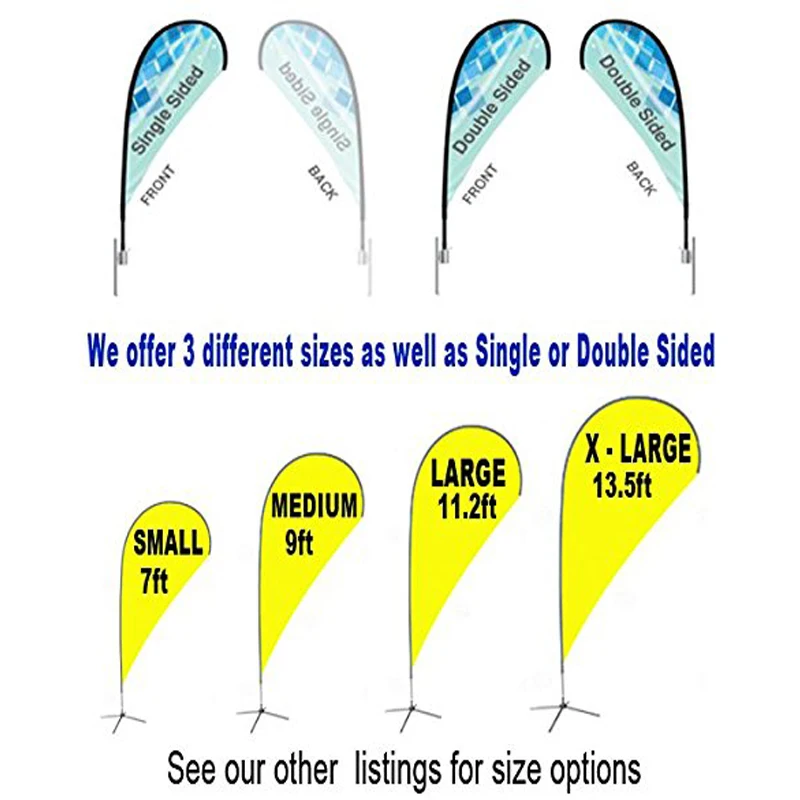 12ft x 2.5ft &quotРаспродажа&quot teardrop Swooper односторонний 110 г трикотажные полиэстер баннер