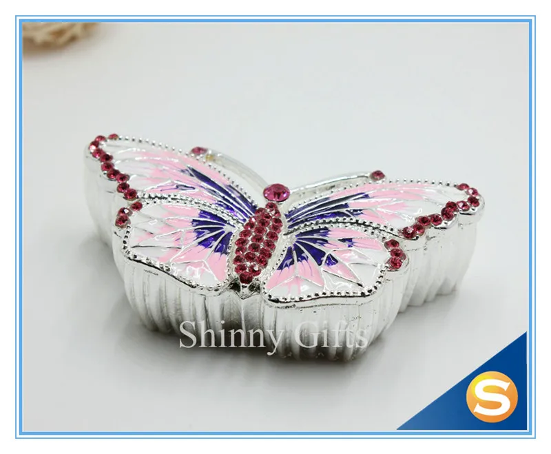Бесплатная доставка Новый Дизайн бабочка шкатулка Бабочка эмаль ручной работы