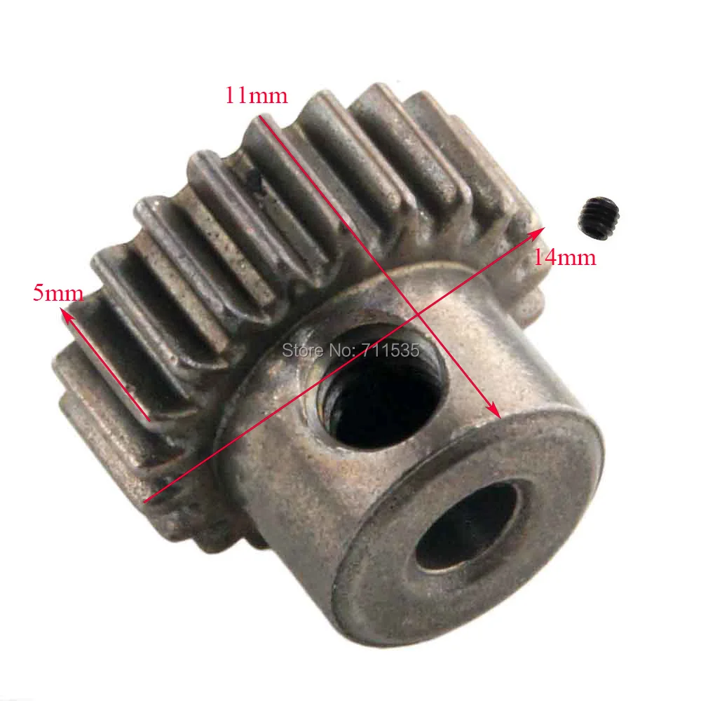 HSP 11181 металлические моторные шестерни 21T Pinion для 1/10 Электрический RC монстр-Трак
