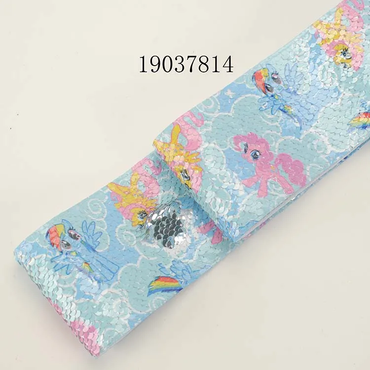 Новинка 2 размера 3 дюйма 75 мм мой маленький пони Блестящая лента с принтом|Ленты