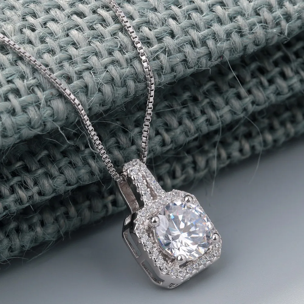 Kinitial корейское модное ювелирное изделие с кристаллами Love Cube квадратное ожерелье