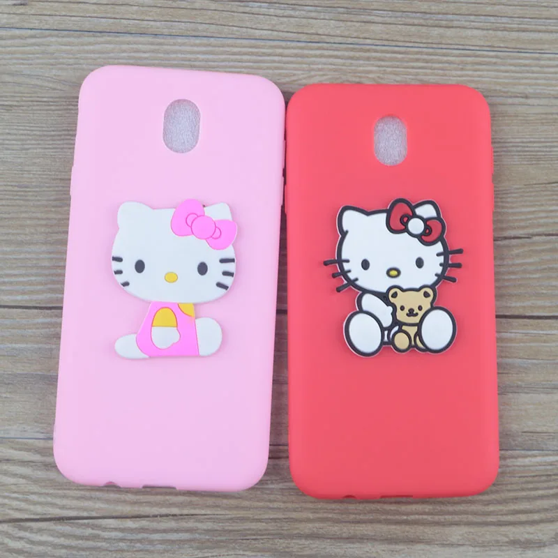 Cute Cartoon Minnie Case for Samsung Galaxy J7 2018/J7 Refine/J7V2/Crown/Star Cases Stitch Hello Kitty Mickey Cat Soft TPU Cover |