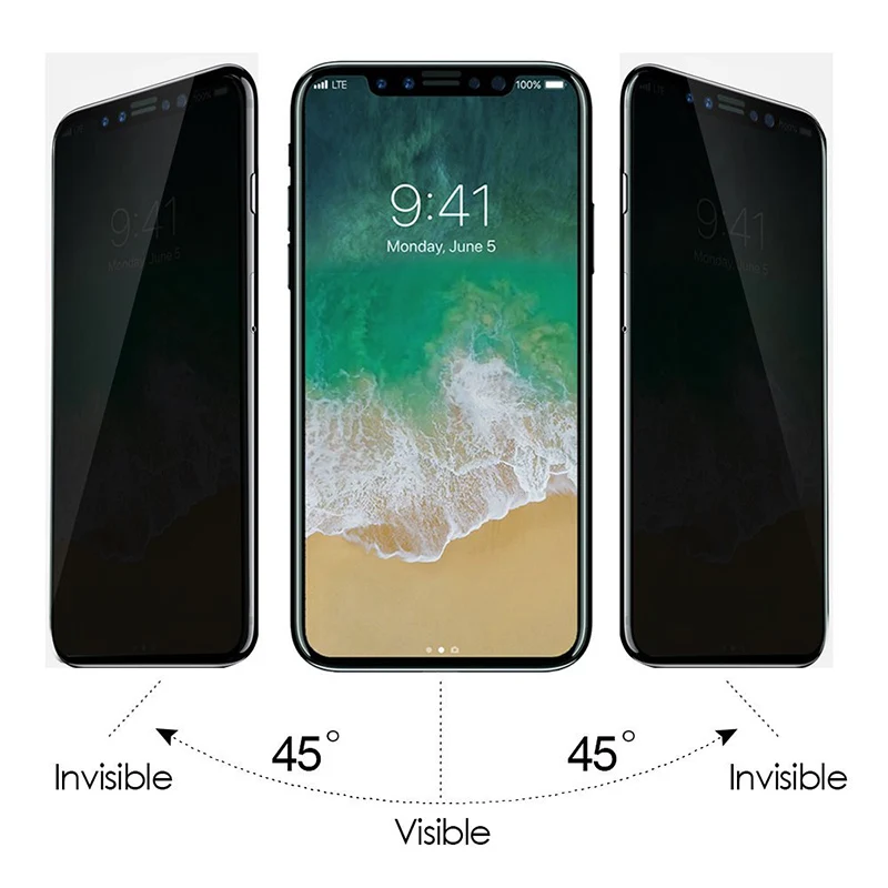 Антибликовое защитное закаленное стекло Voguery для iPhone X ультратонкая Защитная