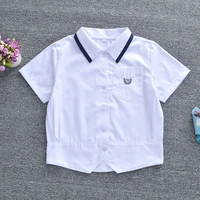 2018 jk leaves embroidery chest pocket blue side shirt short sleeve white short shirt summer