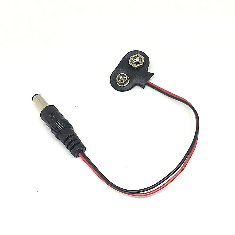 5 шт. экспериментальный кабель питания 9 В с батарейным зажимом на постоянного