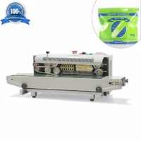 capsulcnautomatic continuous plastic bag sealing machine with coding printer pakcn sel 900 110v60hz