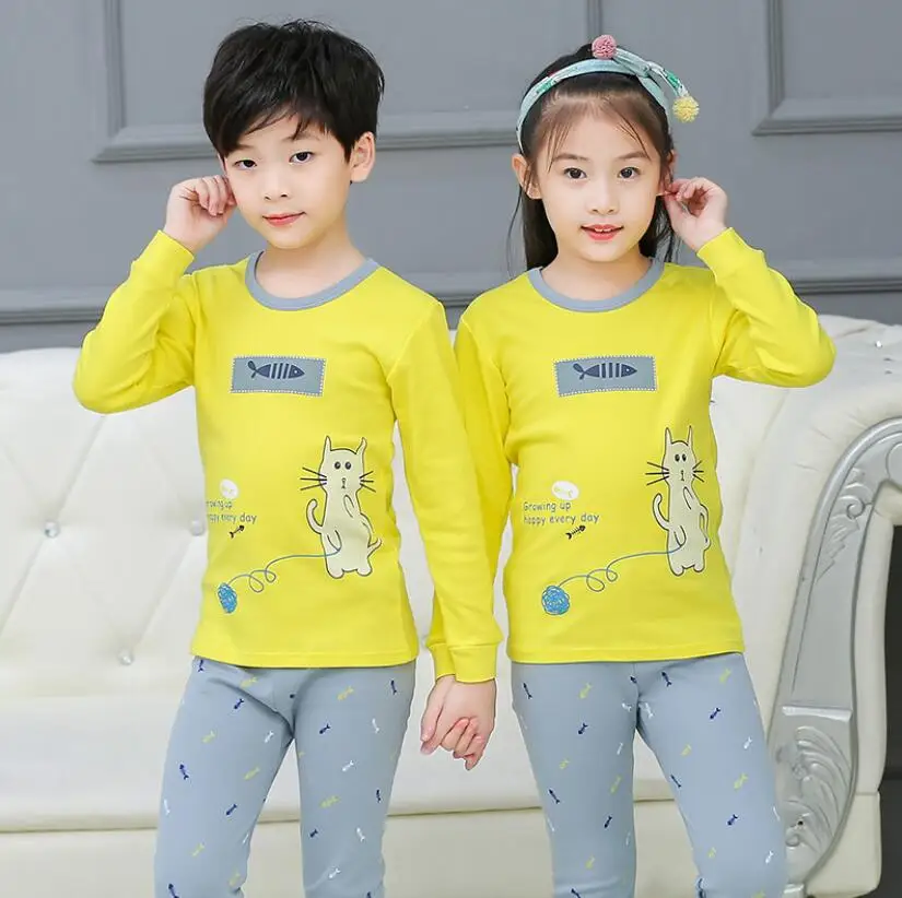 7 kids pajamas children sleepwear baby pajamas sets boys girls animal pyjamas pijamas cotton nightwear Homewear Toddler Clothes - Цвет: 7