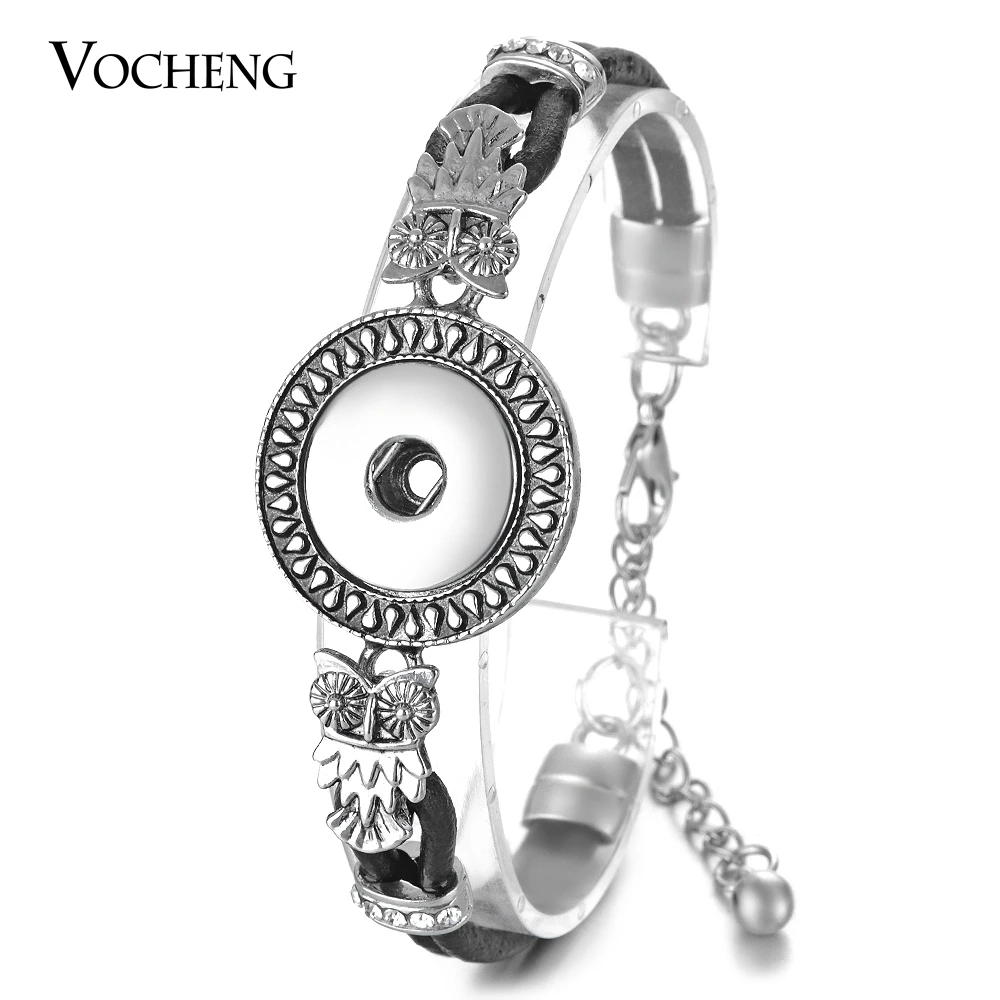 18 мм Vocheng имбирное печенье из натуральной кожи с украшением в виде пуговицы