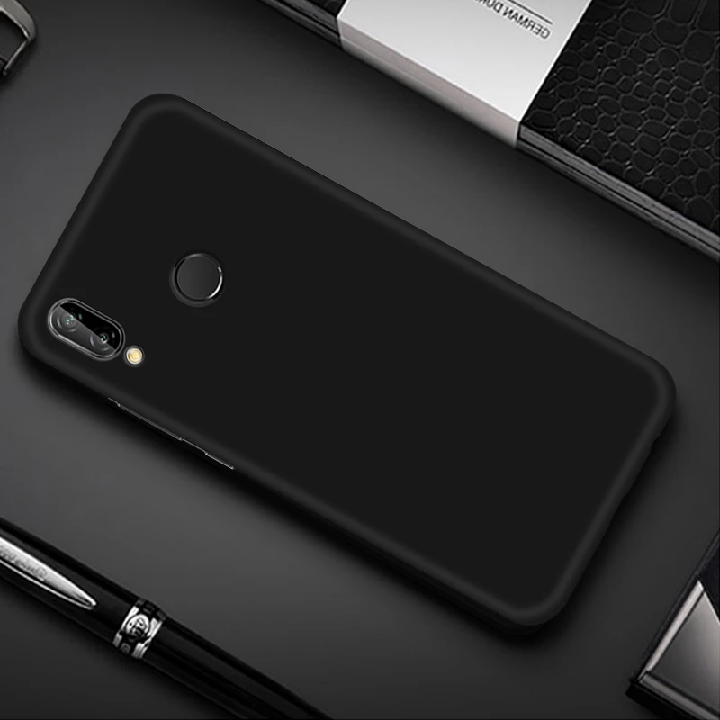Black TPU Матовый чехол для телефона huawei P30 P20 mate 20 10 Pro Lite для Honor 8X Max 8C 8A 10 9 Lite P Smart Plus чехол с сердечком - Цвет: Black TPU