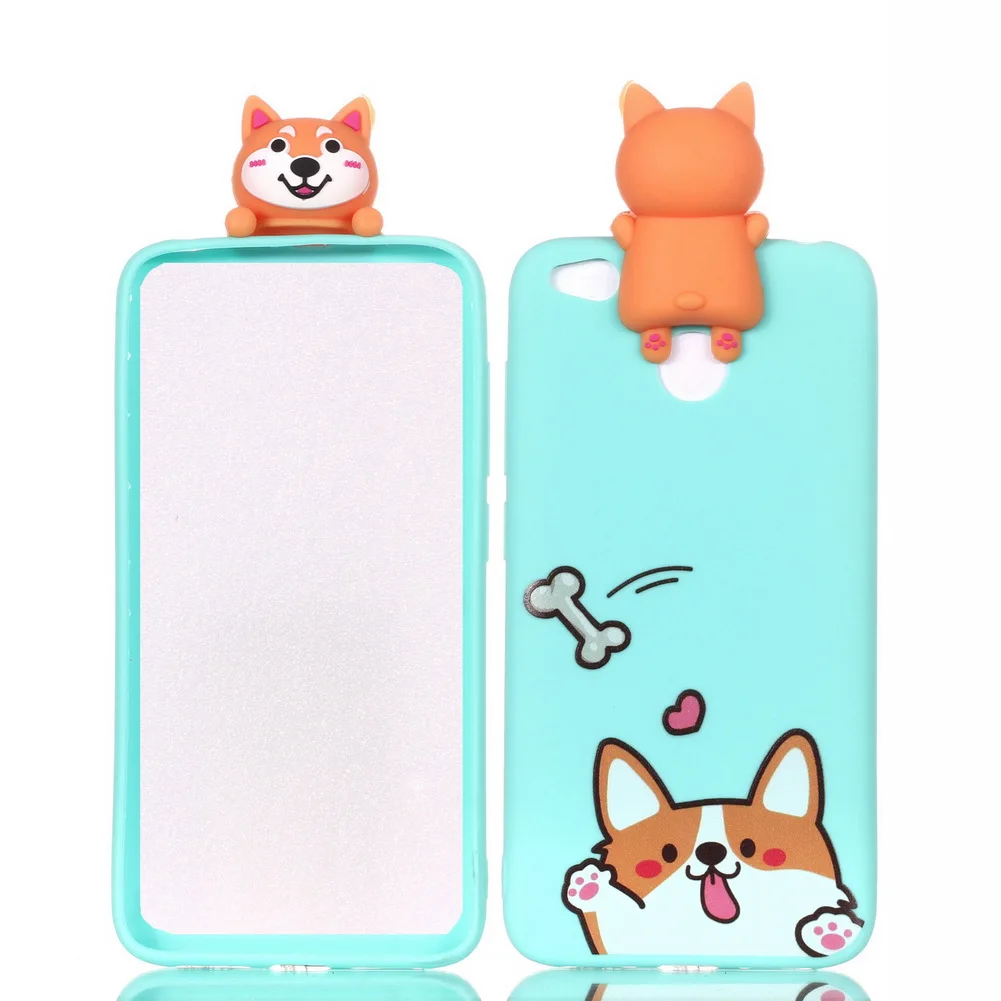 Силиконовый чехол для Xiaomi Redmi 4x мягкий из ТПУ с 3D рисунком единорога медведя кота