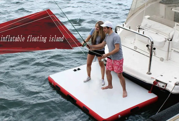 Новый развивающий надувной плавающий остров для рыбалки/плавающий воздушный