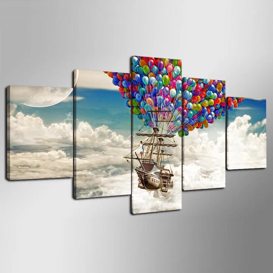 5 шт. воздушные шары холст художественные настенные фотографии для гостиной HD