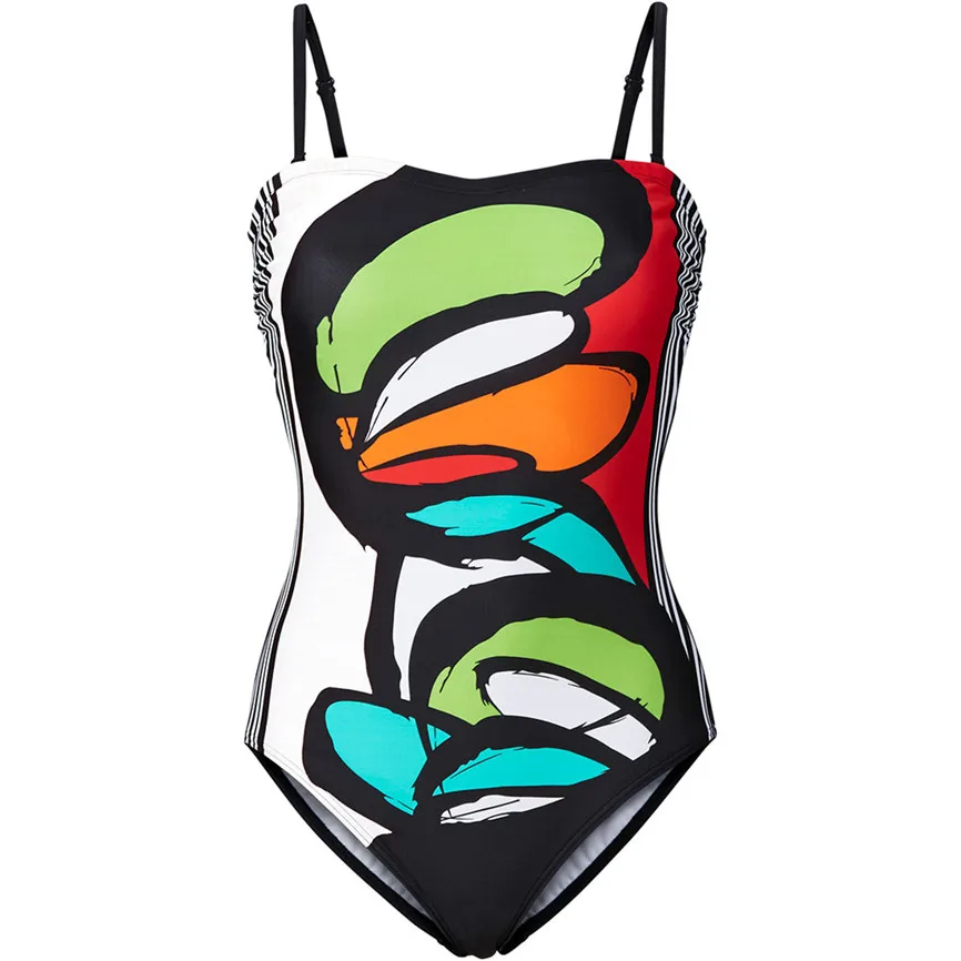 

2019 Women Sexy New Fashion Hot Casual Sexy Bikini Women Swimwear Bikini Print One Piece Push-Up Padded Bathing Beachwear 30