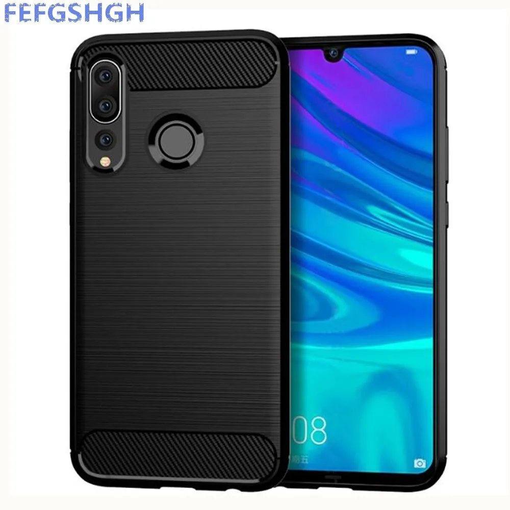 Чехол из углеродного волокна для Huawei Mate 30 Lite резиновый силиконовый чехол