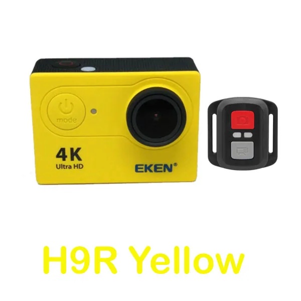 Оригинальная Экшн-камера eken H9/H9R с дистанционным управлением Ultra HD 4K WiFi 1080 P/60FPS 2,0 lcd 170D объектив спортивная водонепроницаемая профессиональная камера Go - Цвет: H9R Yellow