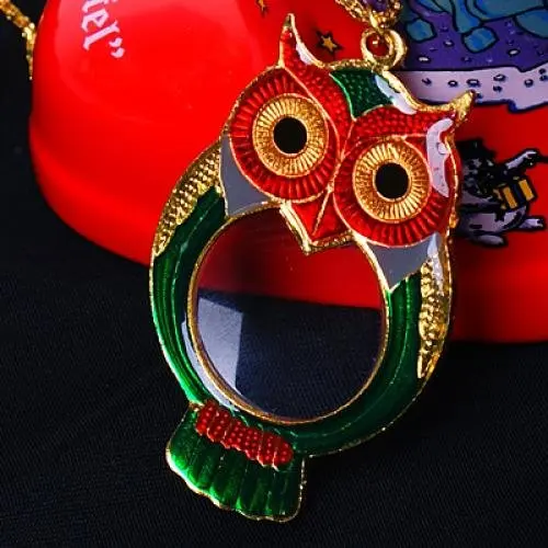 

SOSW-OWL Pendant Magnifier Magnifying Glass Necklace