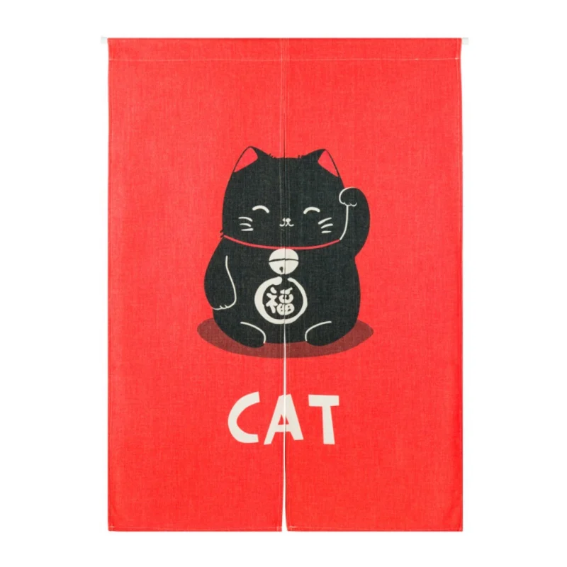 A1 Для украшения дома Манеки Неко/Lucky Cat Дизайн Хлопок и лен в японском стиле Норен дверная занавеска висячий гобелен - Цвет: A1
