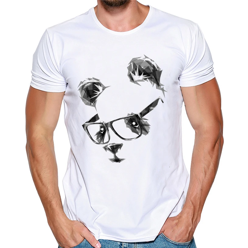 Мужская летняя футболка с принтом Футболка коротким рукавом круглым вырезом Y719