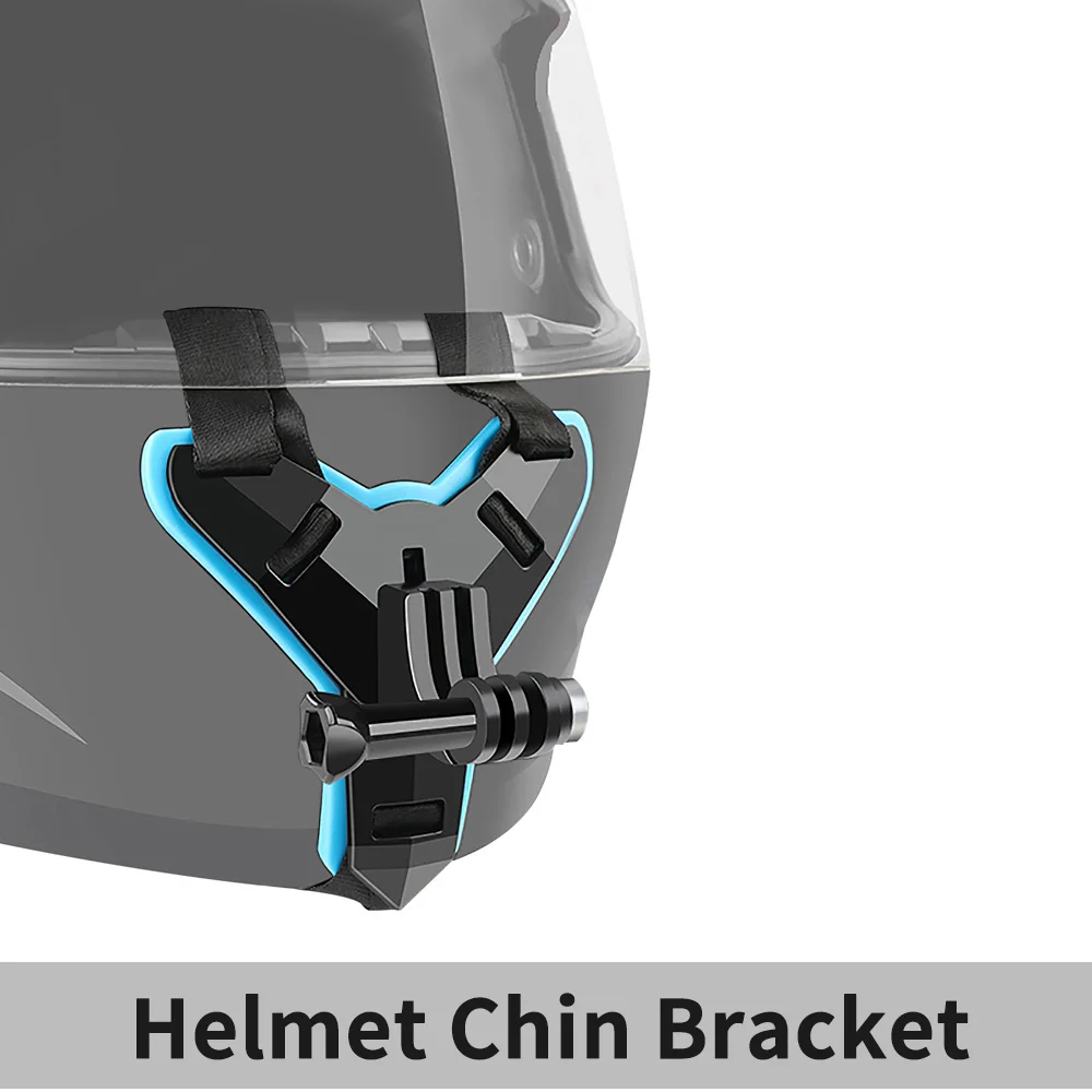 Helmet Chin Bracket Съемка мотоциклетный шлем передний подбородок кронштейн держатель адаптер крепление для GoPro Hero 7 8 5 черный Xiaomi Yi 4K Sjcam Eken Go Pro Hero 7 - Цвет: Helmet Chin Bracket