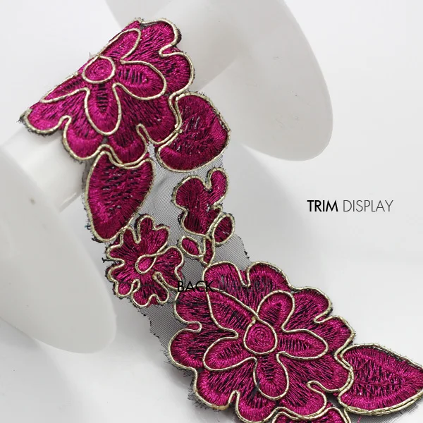 Вышитая африканская химическая Венецианская Цветочная кружевная ткань