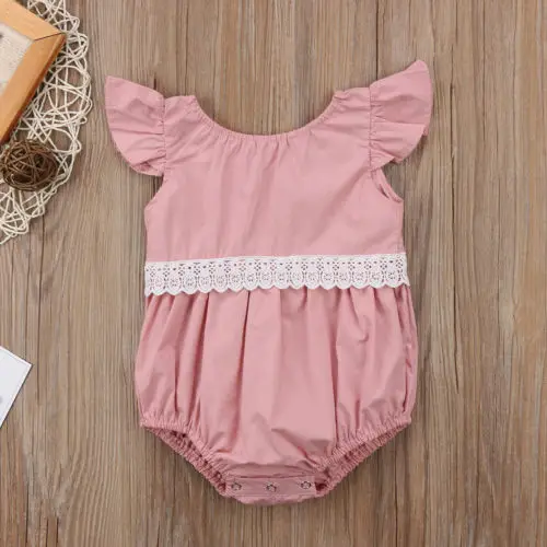 Одежда для новорожденных девочек кружевной комбинезон flt рукавом боди женский