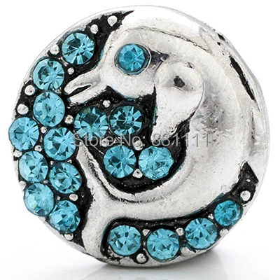 

NSB1263, лидер продаж, модная застежка для ювелирных изделий, кнопка для браслета, фурнитура «сделай сам», Застежки в виде дельфина, подвески