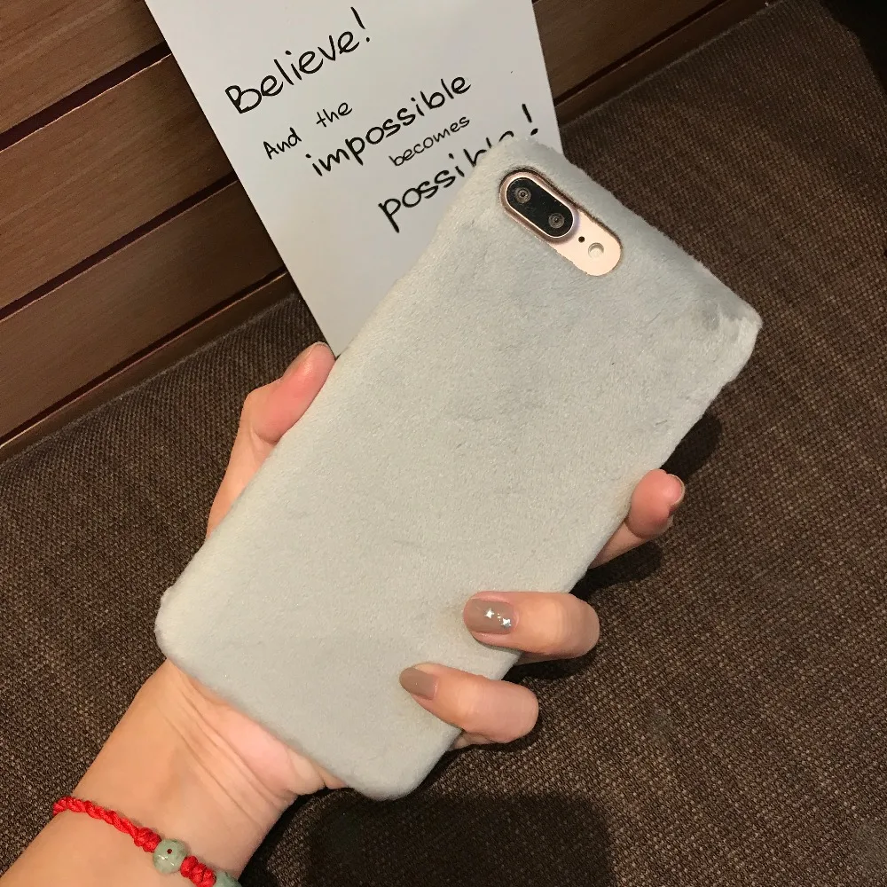 KIYLCZXYCM Одежда высшего качества плюшевые телефон чехлы для Iphone 8 Plus Чехлы пушистый