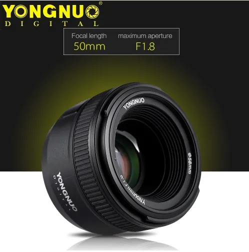 YONGNUO YN50mm F1.8 большой апертурой Автофокус Объектив для Nikon D800 D300 D700 D3200 D3300 D5100 D5200 D5300