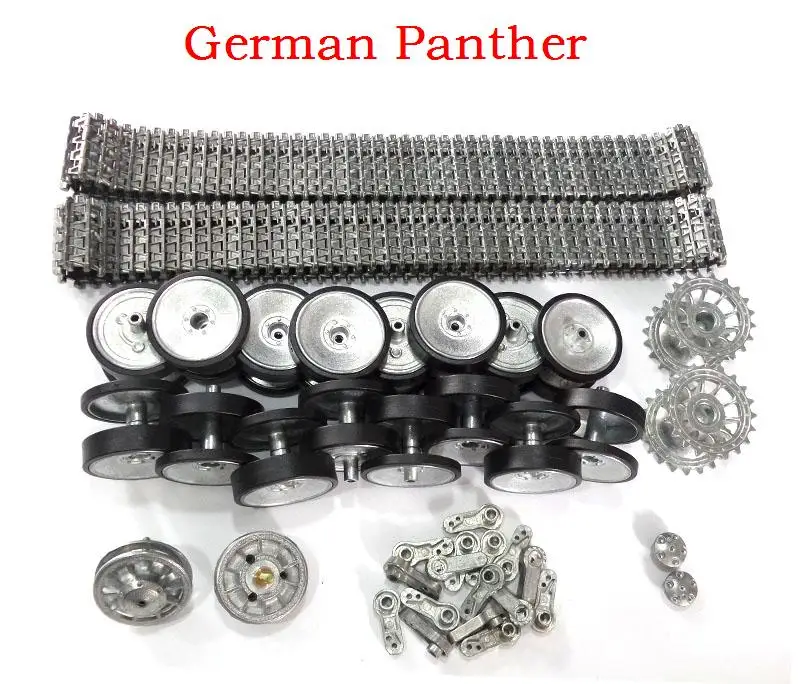 

henglong 3819 3819-1 1/16 German Panther RC main battle Tank Upgrade parts metal wheel hub set/ Steel Gear box / Metal track