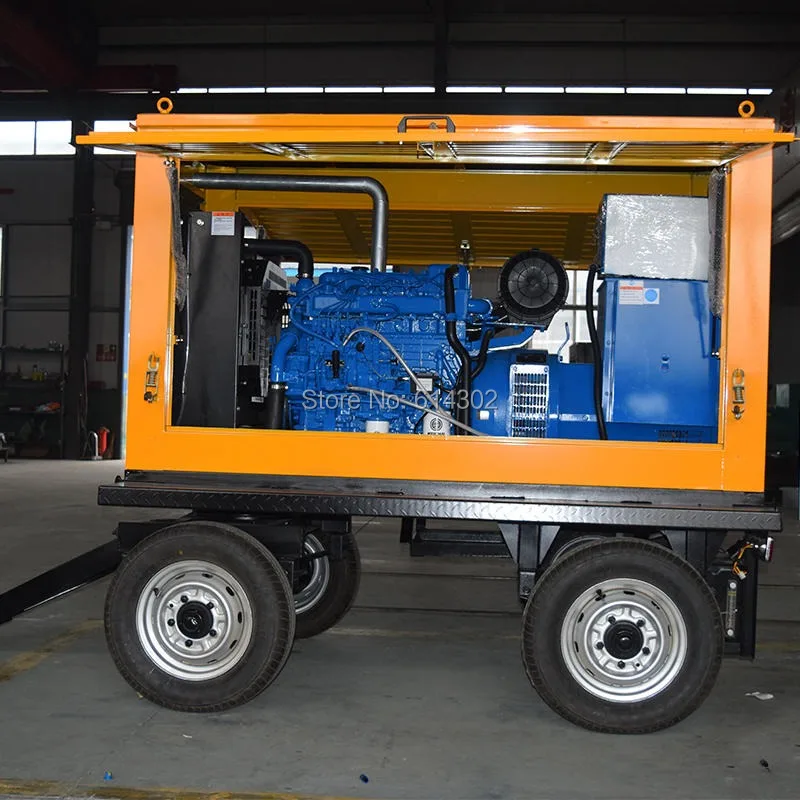 

High quality Mobile power station China 50kw mobile trailer diesel generator with brushless alternator and canopy