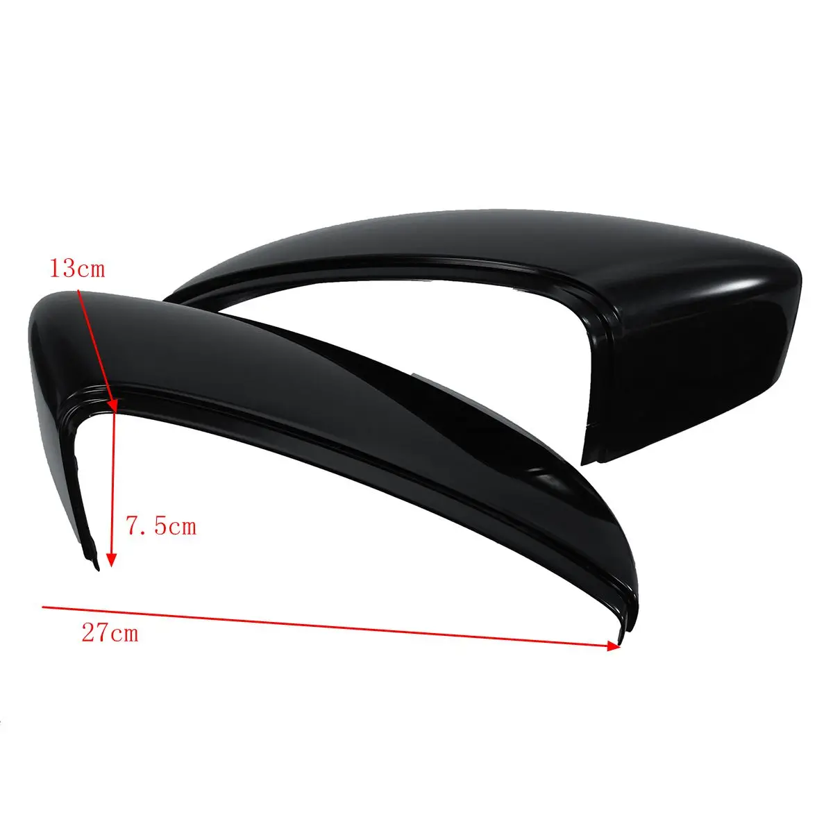 pair for vw beetle cc eos passat scirocco glossy black mirror cover caps rearview mirrors cover case car side wing mirrors cover free global shipping