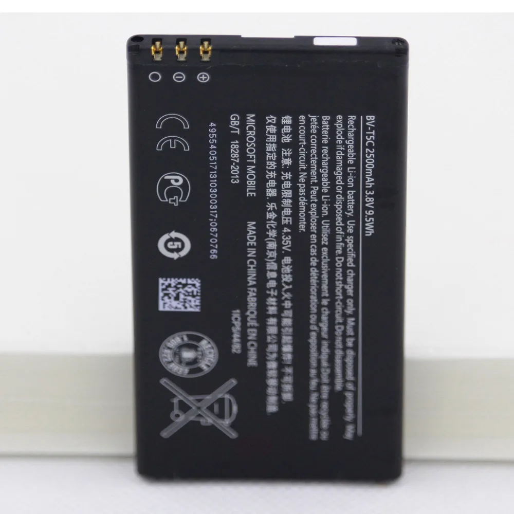 Для Nokia Lumia 640 RM 1113 1073 1077 BVT5C 2500 мАч BV T5C литий ионная запасная батарея для