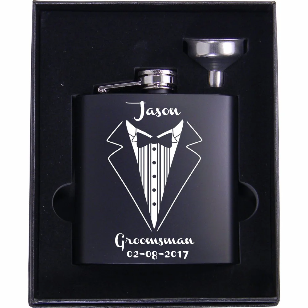 2017 Персонализированная колба для смокинга в подарочной коробке с воронкой