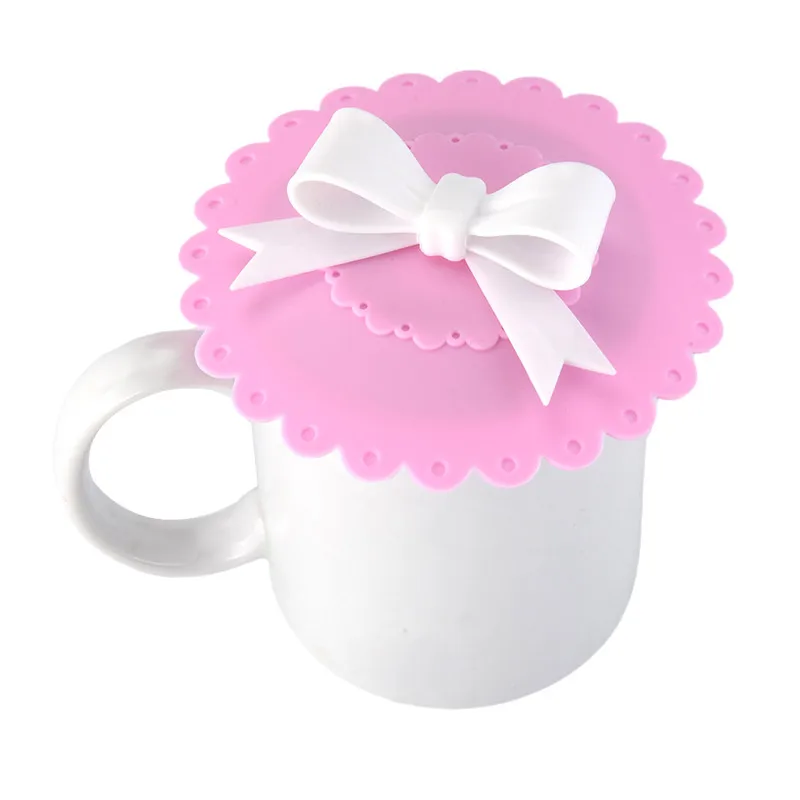 1 шт. Милая Кружевная Пылезащитная многоразовая чашка с бантом силиконовая