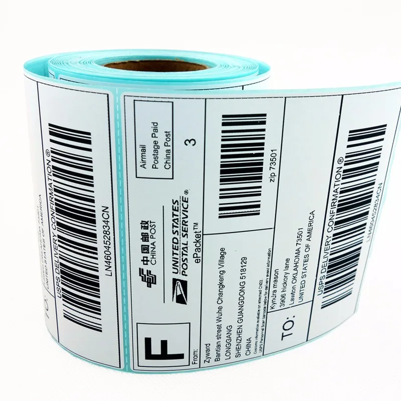 9 Rolls of 250 Labels 4x6 Direct Thermal Shipping Labels for Zebra 2844 ZP-450 ZP-500 ZP-505,Blank,1