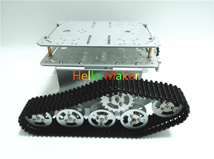 

T300-M Silver Alloy DIY Tank Chassis with Double Chassis Plate Robbot Chassis