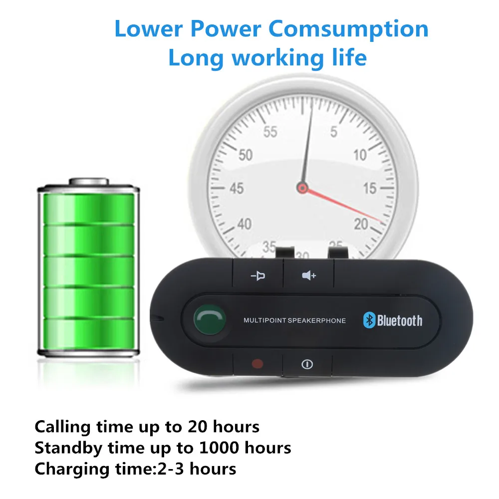 Автомобильный комплект громкой связи Bluetooth 4 1 солнцезащитный козырек зажим аудио