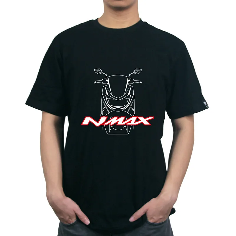 black KODASKIN для NMAX N M A X модные удобные мотоциклетные стильные новые стильные футболки, однотонные,, чистый контон с круглым вырезом - Цвет: black