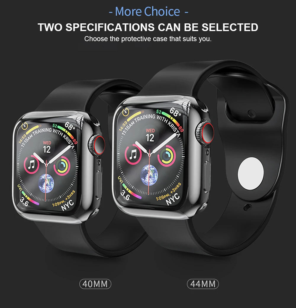 Ascromy чехол для телефона для Apple Watch Series 4 40 мм 44 мм защита экрана мягкий ТПУ противоударный бампер чехол для iwatch 4 аксессуары