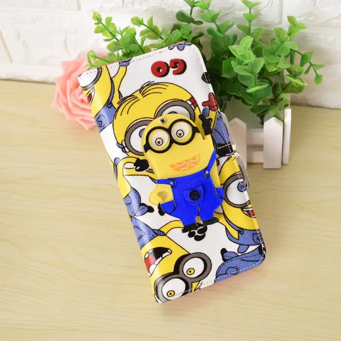 Милые кошельки hello kitty Doraemon Stitch с волшебным зеркалом, женский кожаный кошелек, клатч для девочек, женский кошелек, подарок для девочки - Цвет: long