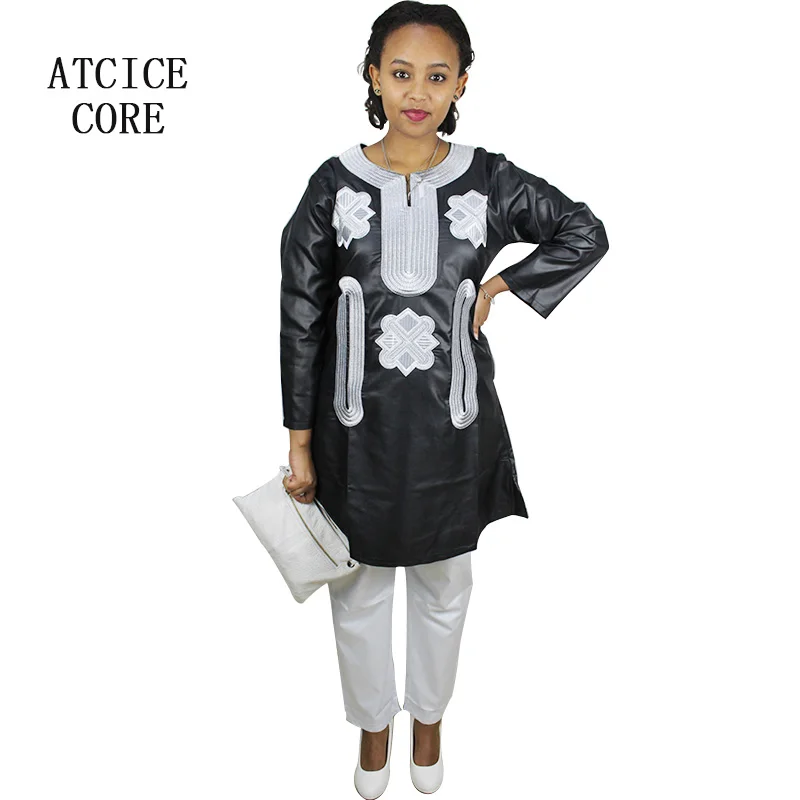 Бесплатная доставка Новые африканские платья bazin с вышивкой топ брюками| |