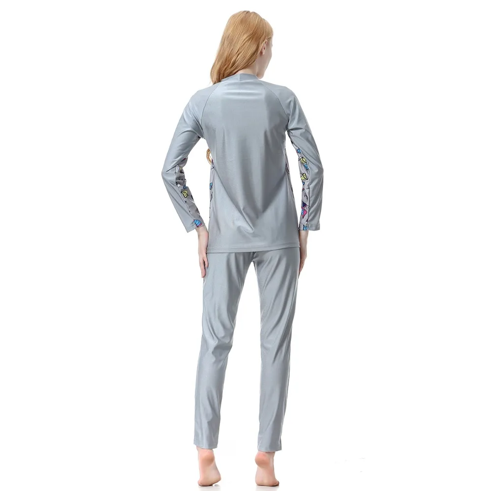WS-18003 muslim swimwear women 3pcs set cap pant coat highly elastic with chest pad 2018 traditional swimsuit M-XXXL | Тематическая