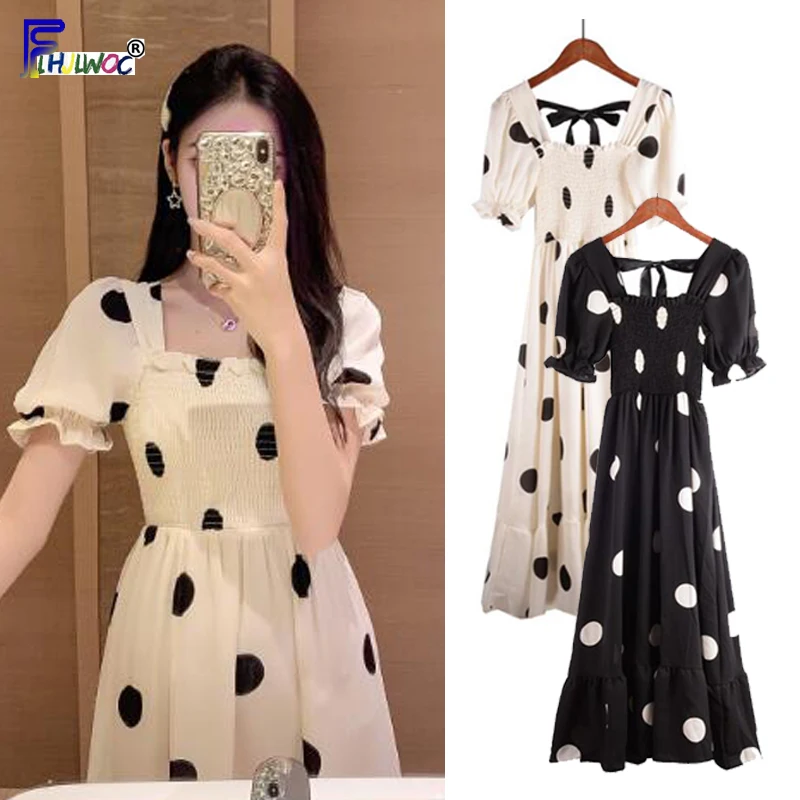 Трапециевидные летние платья для женщин милая праздничная одежда в Корейском