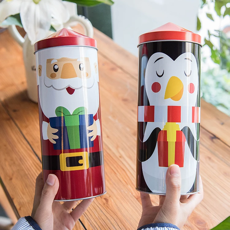 Новое поступление! Jumbo карандаш стиль Рождество Оловянная Подарочная коробка Оловянная Подарочная посылка чехол шарф коробка Рождество праздник декоративная коробка
