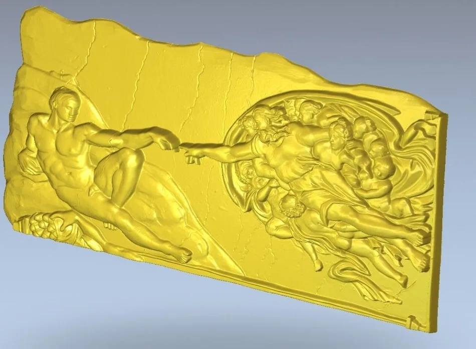 3d модель рельеф Panno_creation_Adam для ЧПУ в формате STL|3d model relief|for cncmodel |
