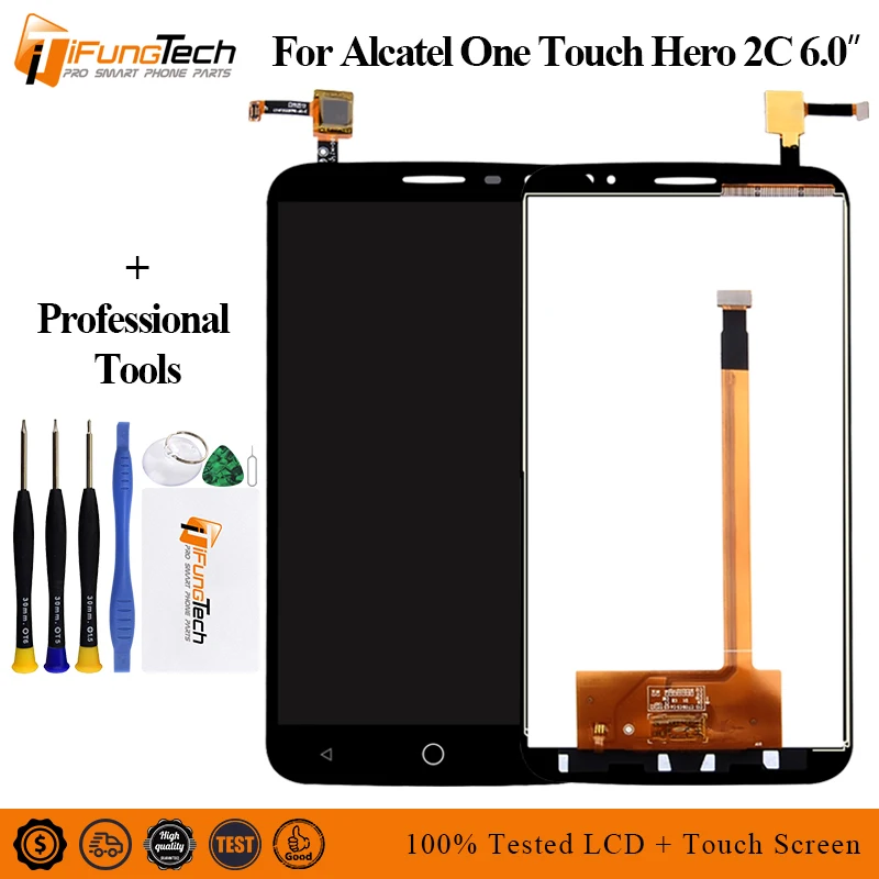 Высококачественный 6 0 ''для Alcatel One Touch Hero 2C OT7055 7055A OT 7055 ЖК дисплей и сенсорный