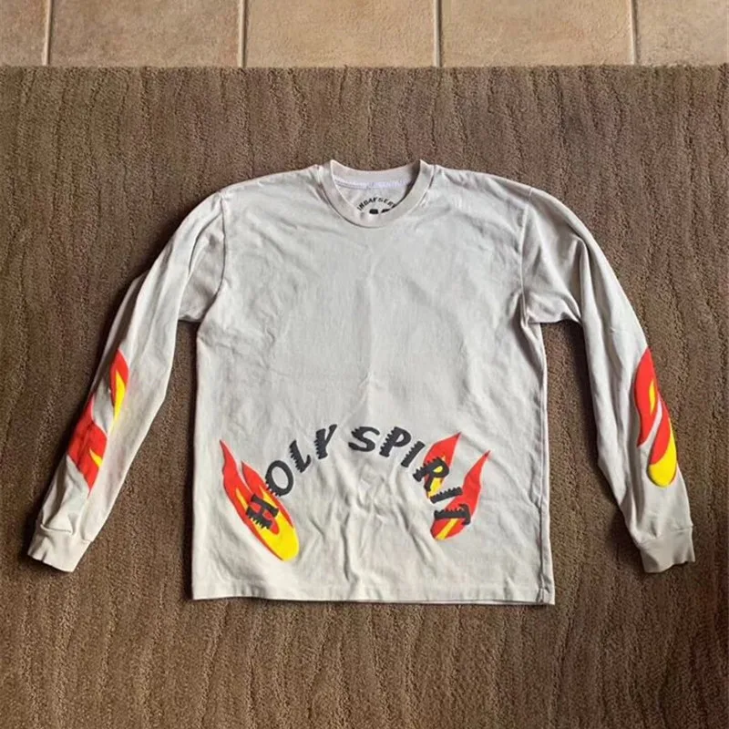 19ss Kanye West Sunday Service Holy Spirit CPFM Мужская футболка с длинным рукавом лучшего качества