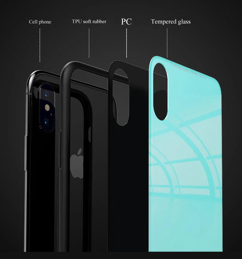 Роскошные ТПУ + закаленное Зеркало чехол для iPhone XS Max XR 8 7 плюс 6 S 5se Fundas Парк
